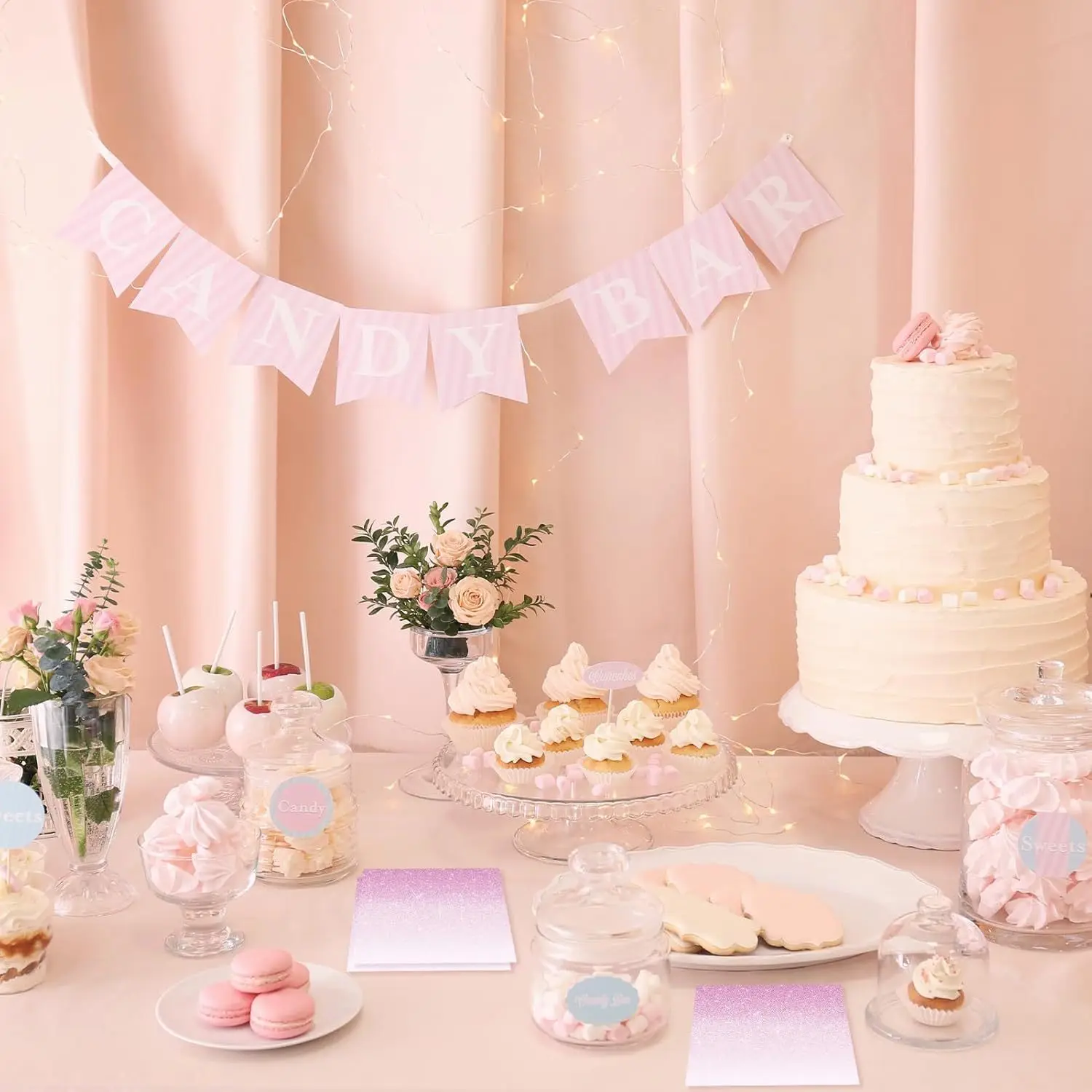 Ombre Lila Partyzubehör Farbverlauf Pastellservietten Cocktailservietten Einwegservietten Lavendel Streuen Hochzeit Geburtstag – Detail 1