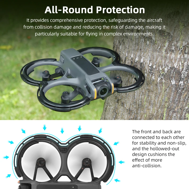 TPU Propellers Guard for DJI Avata 2 Drone Effectively Cushion Collision Impact Comprehensive Protection Drone Accessories