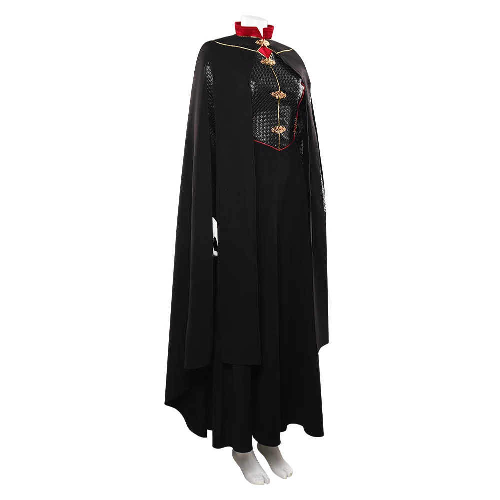 TV Dragon Rhaenys Rhaenyra Cosplay Costume Dress Necklace Women Fantasy Cloak Halloween Carnival Party Roleplaying Clothes Props