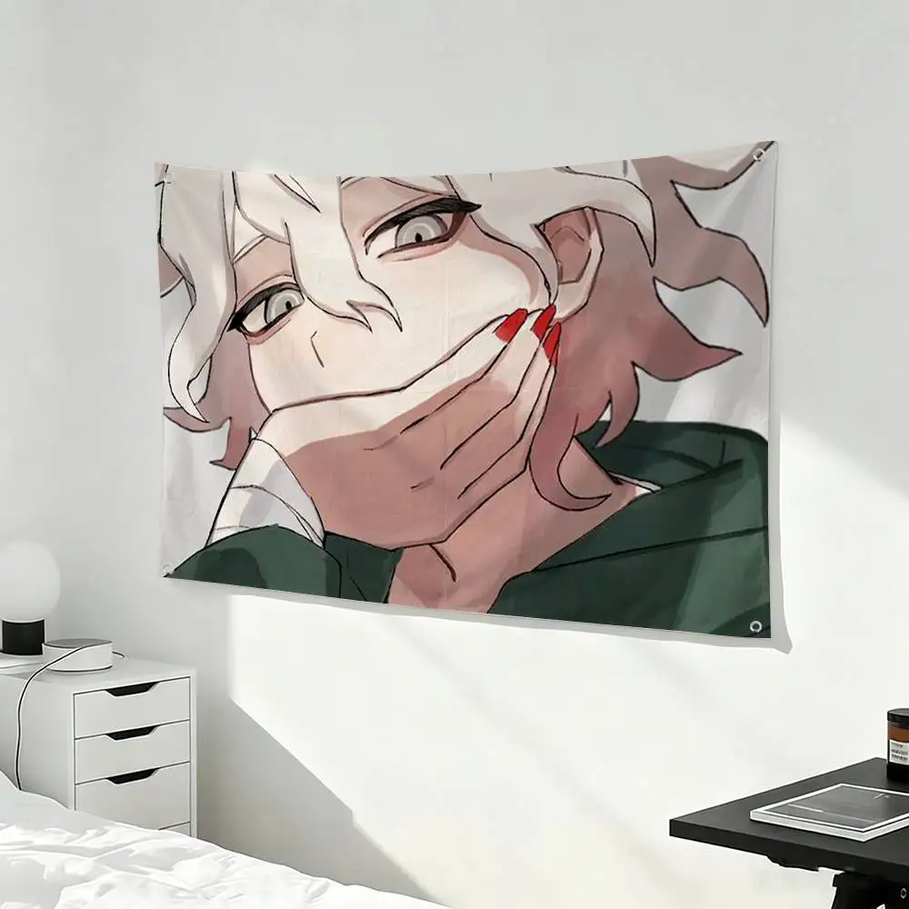 Danganronpa Komaeda Nagito  Flags for Bedrooms Home Decor Items Outdoor Decors Garage Decoration Flaga