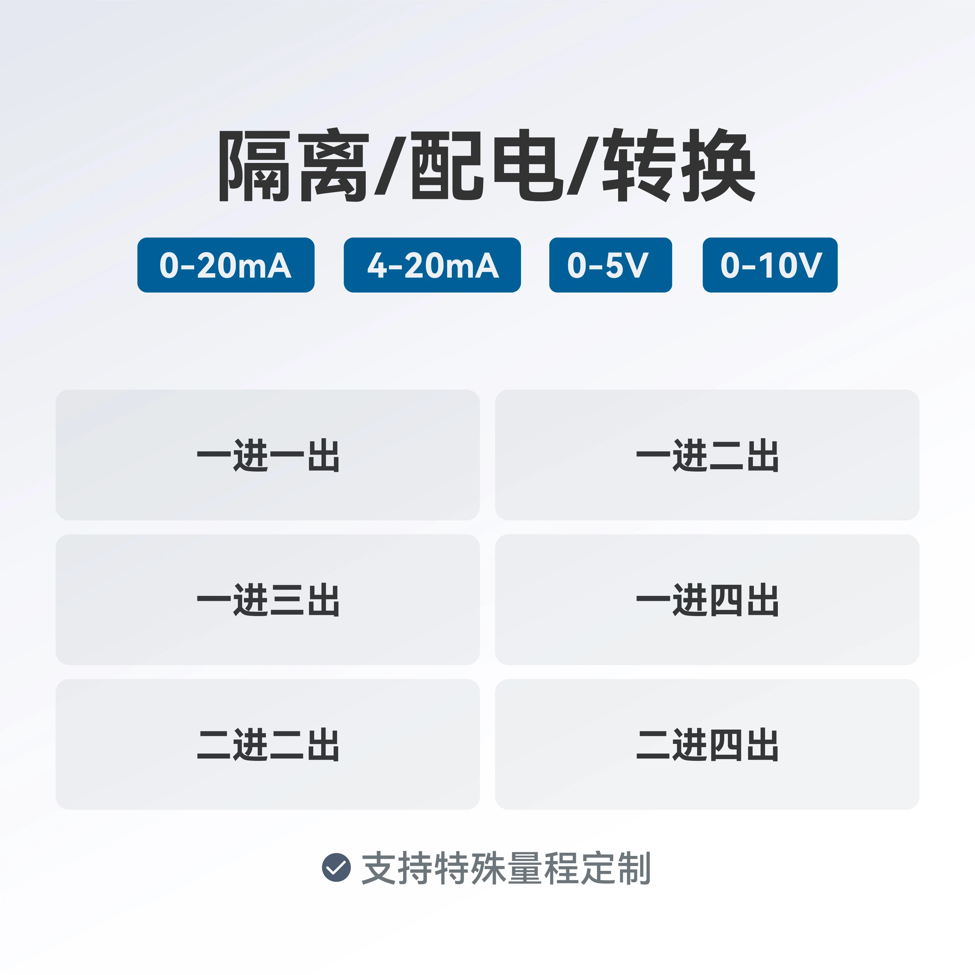 ตัวแยกสัญญาณ DC ตัวแยกสัญญาณอนาล็อกโมดูลแยกสัญญาณ 4-20mA/ตัวแปลงสัญญาณ 0-10V