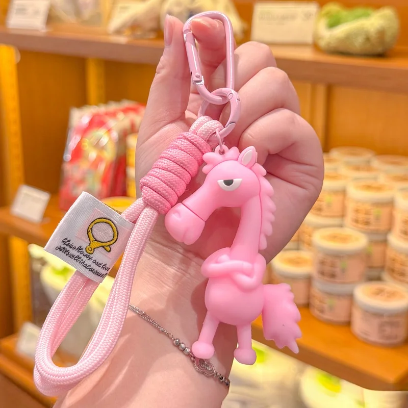 لطيف الحصان سيليكون المفاتيح أنيق الحبل تصميم المحمولة حلقة رئيسية متعة الكرتون الحيوان حقيبة قلادة ملحق 2026 هدية عيد #4