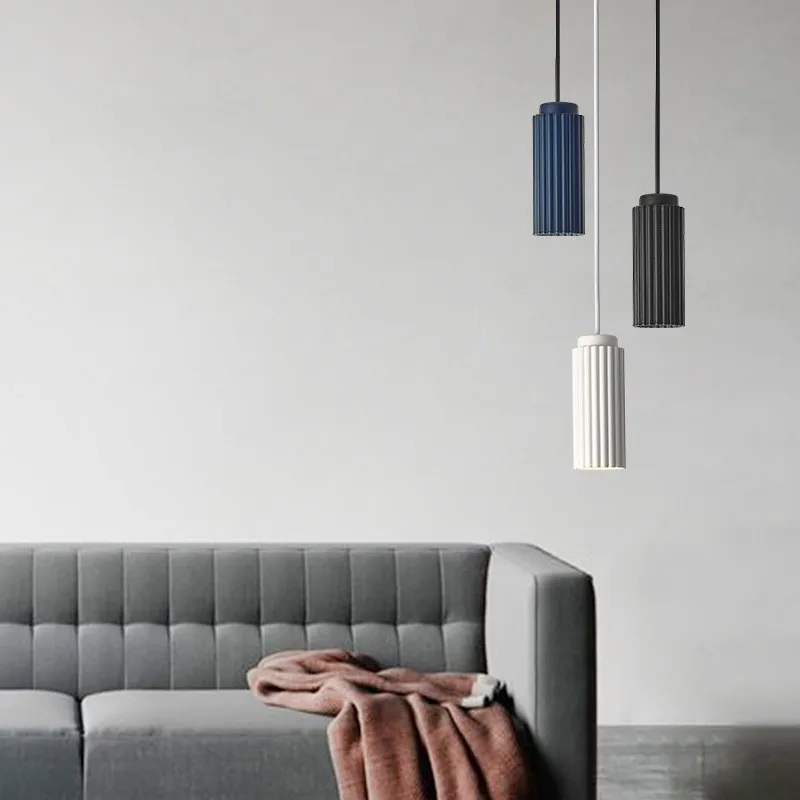 Modern Minimalist Pendant Lights Restaurant Bar Counter Bedroom Living Room Plum Blossom Pipe Single Head Small Chandelier - view 2