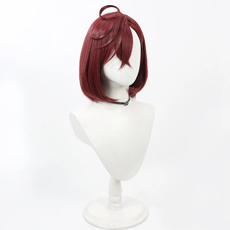 Anime Dandadan Cosplay Momo Ayase Wig Short Wine Red Bobo Heat Resistant Synthetic Hair Halloween Costume Role Play Party Wigs