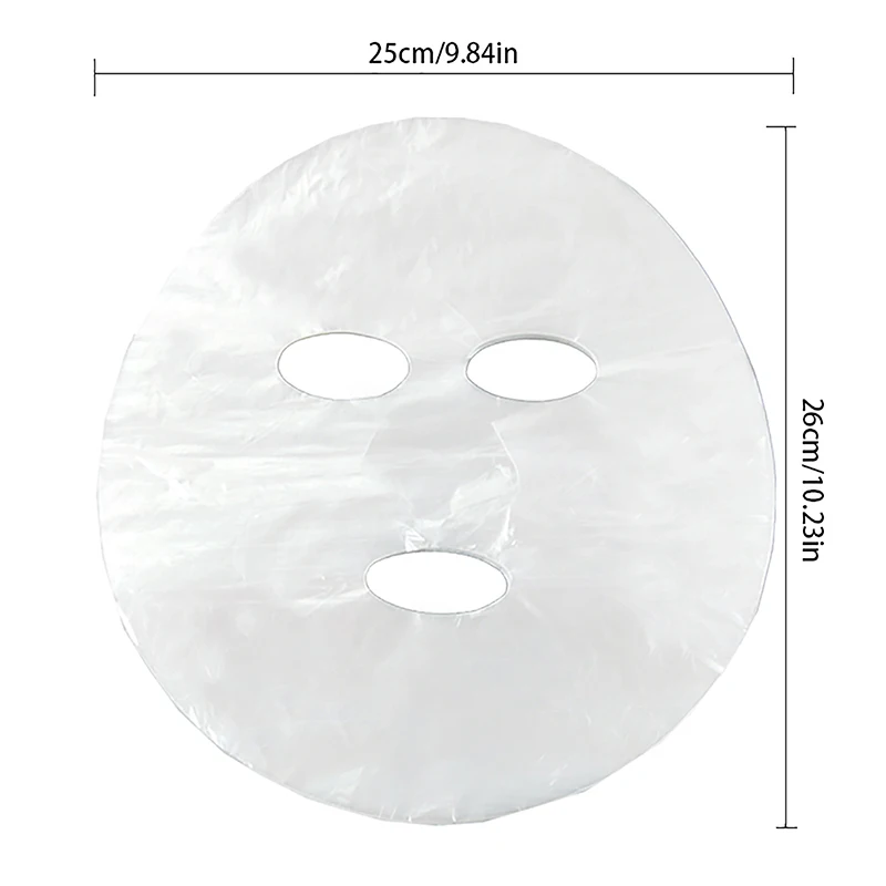 Одноразовая пластиковая пленка для лица, маска для очистки лица, наклейки на шею, бумажные Прозрачные полиэтиленовые маски, оберточный инструмент для красоты лица