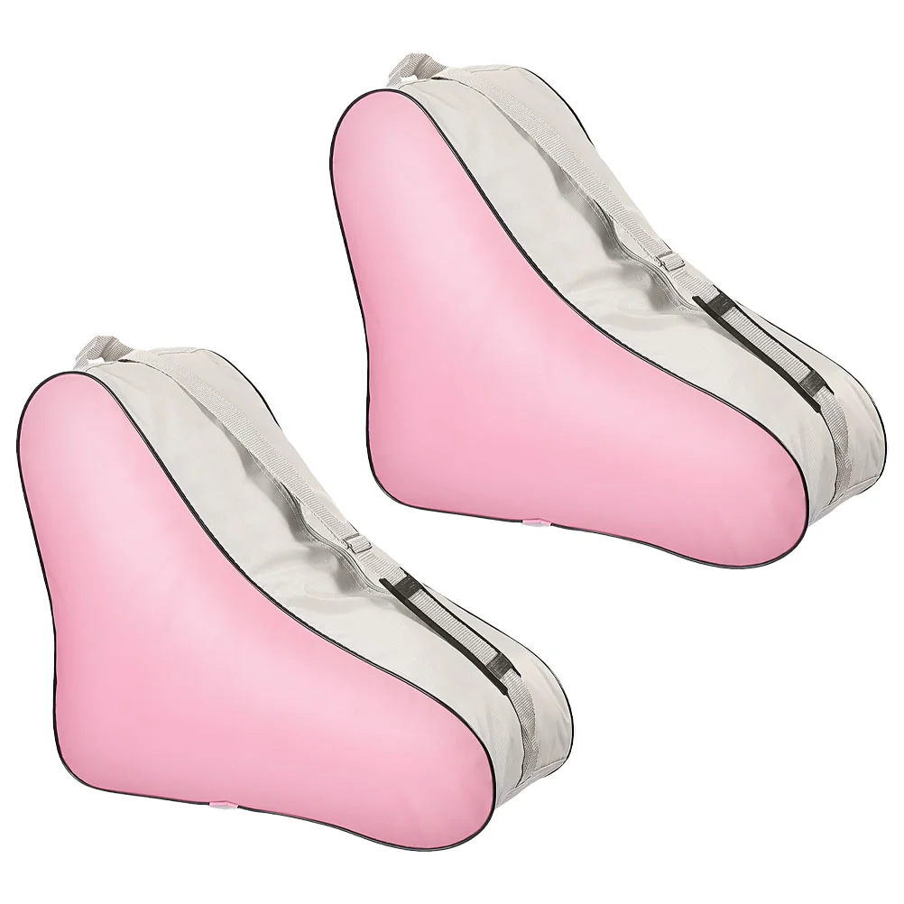 2 PCS Skate Bag Board Roller Skating Storage Bags Pouch Ice Skates Pouches Fabric Travel Tote
