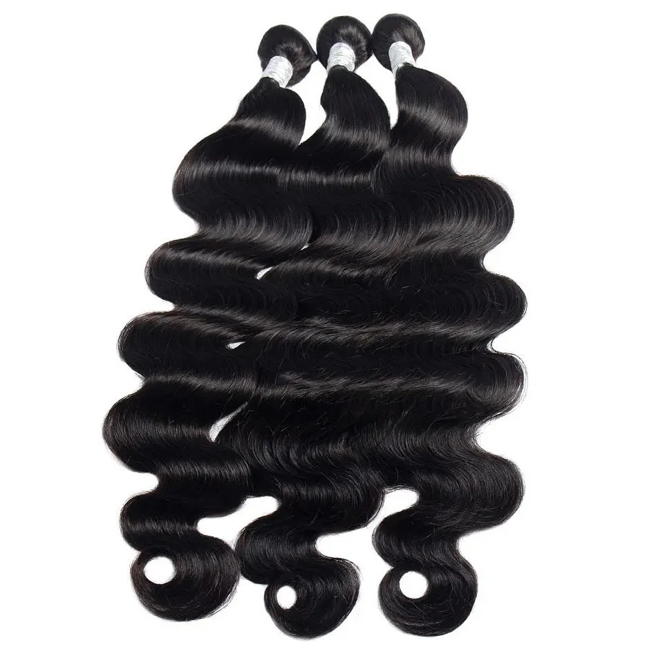 

28 30 32 Inch Body Wave Bundle Human Hair 15A Brazilian Natural Weave Extensions 100% Unprocessed For Women Top Quality Double
