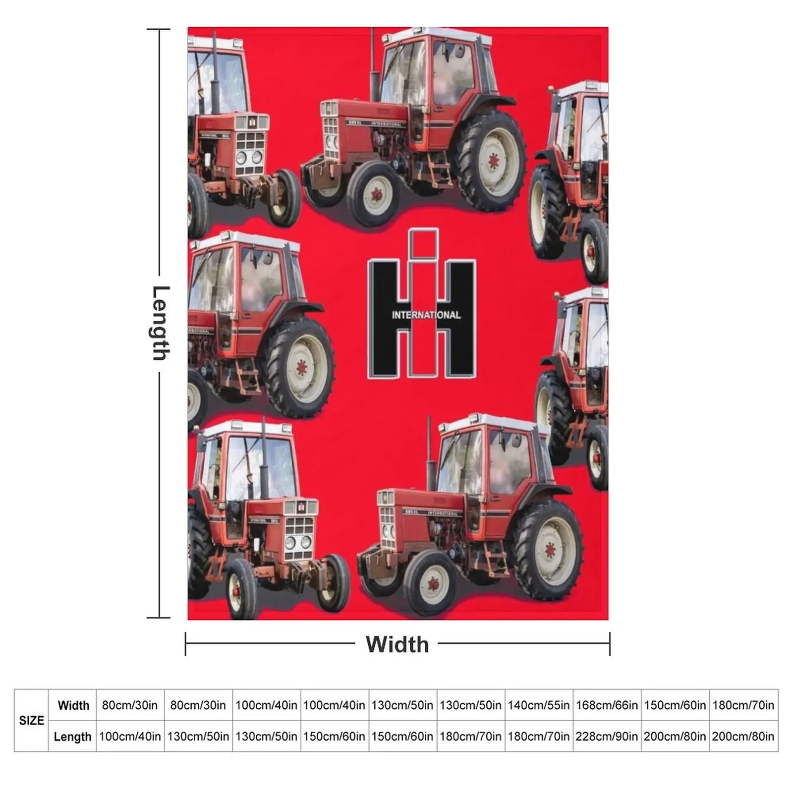 red tractor Throw Blanket Softest Plaid on the sofa Warm Vintage Blankets