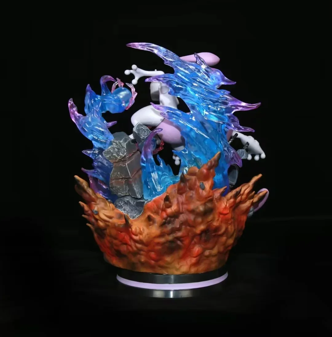 27cm Kawaii Pokémon Mewtwo Mewtu Batalha Ver. GK PVC Action Figure Jogo Estátua Modelo Colecionável Crianças Brinquedos Anime Boneca Presentes