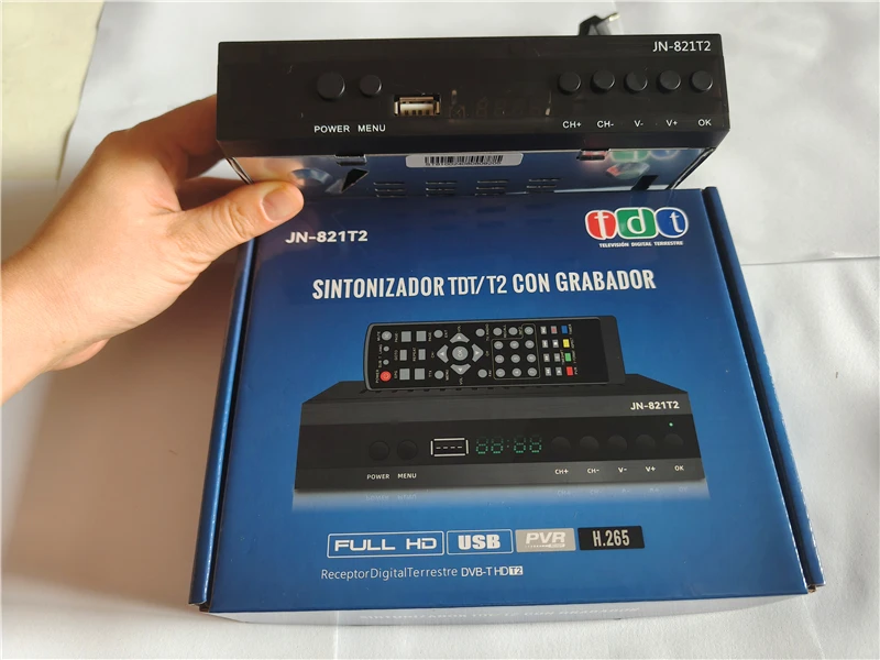 Decodificador TDT español 2025, receptor de TV por satélite, TV DVB-T T2 H265 HEVC FTA Full HD PVR, sintonizador de TV Digital terrestre, caja Digital HD