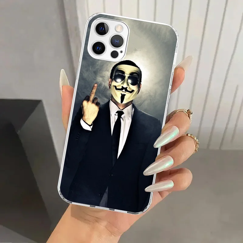 Man Suit Shirt Tie Phone Case for Iphone 16 15 14 13 12 Mini 11 Pro Max X XS XR 7 Plus 8 SE 2020 Soft Funda Print Shell