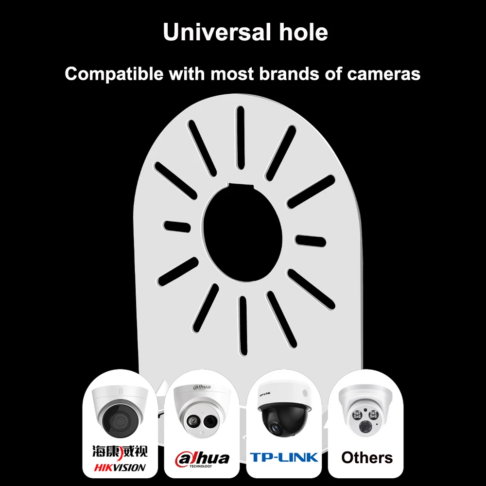 2.5'' 4.5'' 6.5'' Right Angle Wall/Ceiling Mount Bracket Holder Monitoring Hemisphere Support for Hikvision Dahua IP Dome Camera