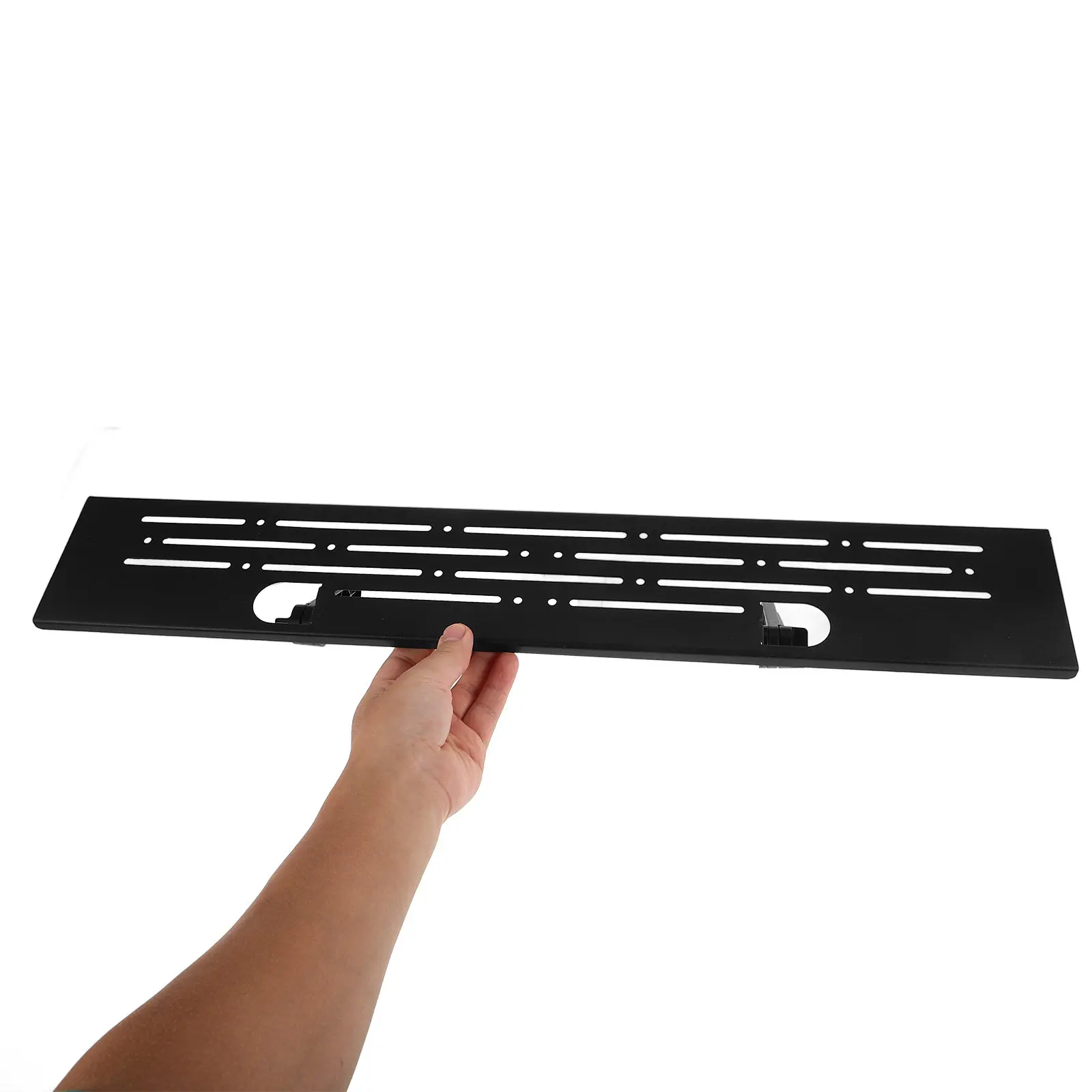 Heavy Duty Adjustable Screen Shelf for TV Monitor Top Mount Organizer Router Streaming Device Cable Box Soundbar Modem Flat