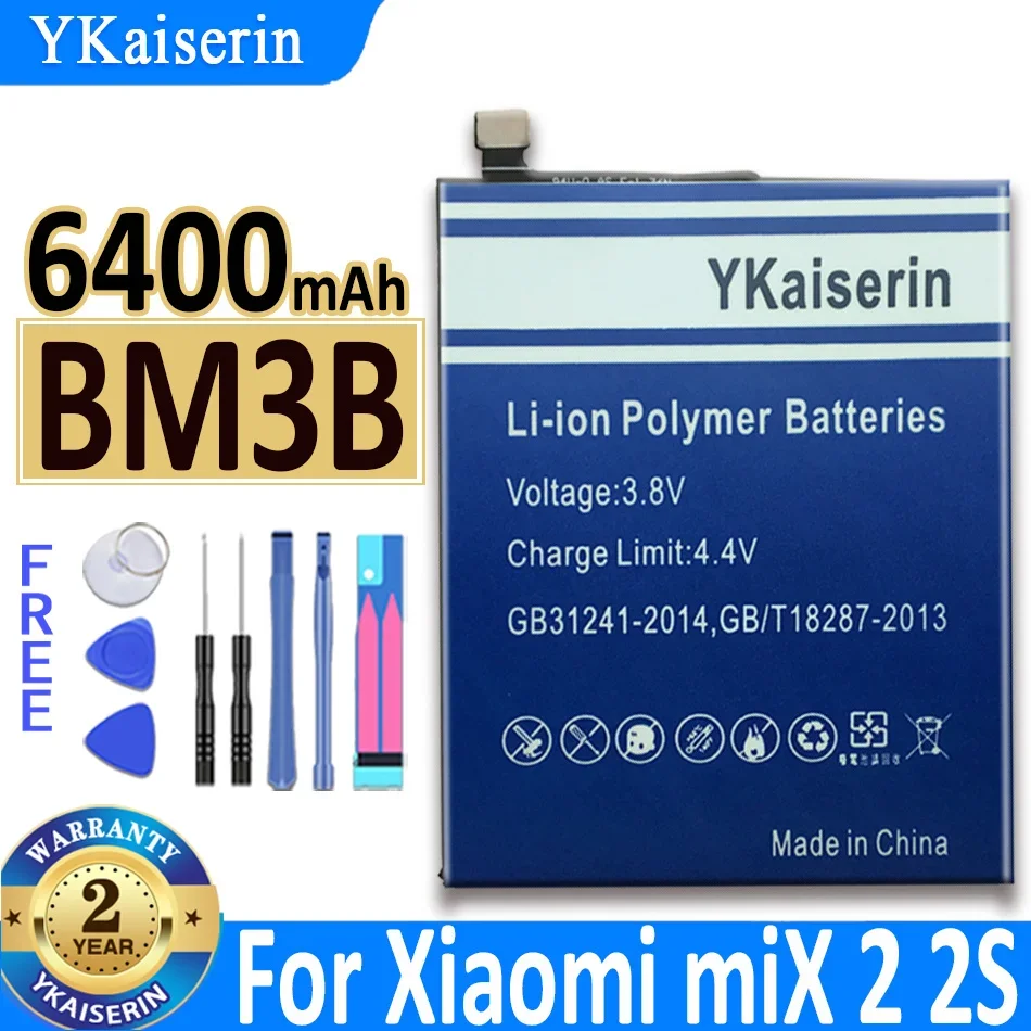 YKaiserin BM3K BM3B BM49 BM50 Replacement Battery For Xiaomi Mi MIX 3 2 2S MIX3 MIX2 MIX2S MAX 2 MAX2 Lithium Polymer