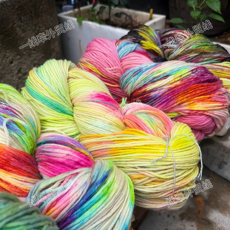 Lana Cruda, Hilo de Mohair Teñido para Tejer a Mano, Material para Suéteres DIY, para Proyectos de Bufandas y Manualidades