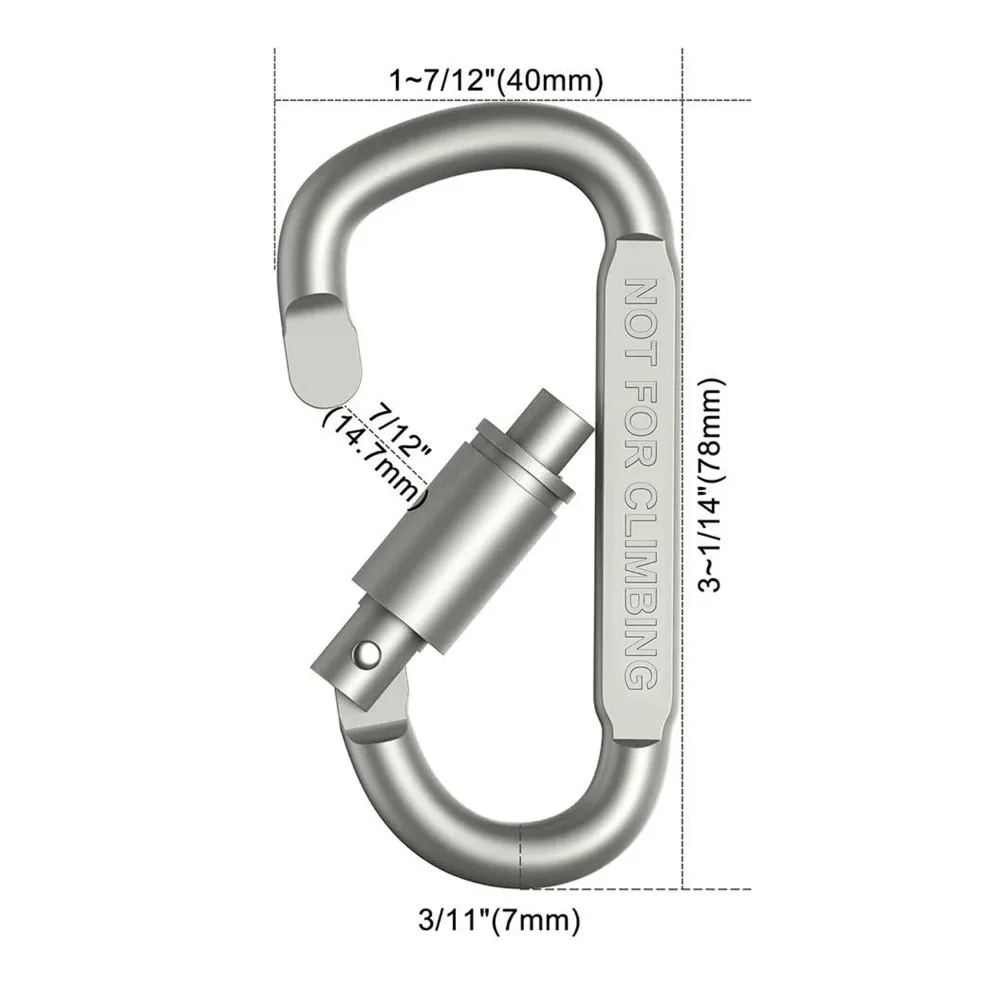 2-6PCS Karabiner Set Für Schlüssel Camping Überleben EDC Outdoor Schlüsselbund Clip Legierung Aluminium Taktische Karabiner Haken Karabiner – Detail 3