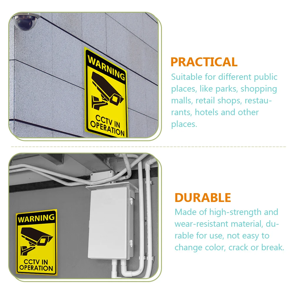 Acrylic Warning Sign Video Security Signs Material Suitable Parks Malls Hotels Outdoor
