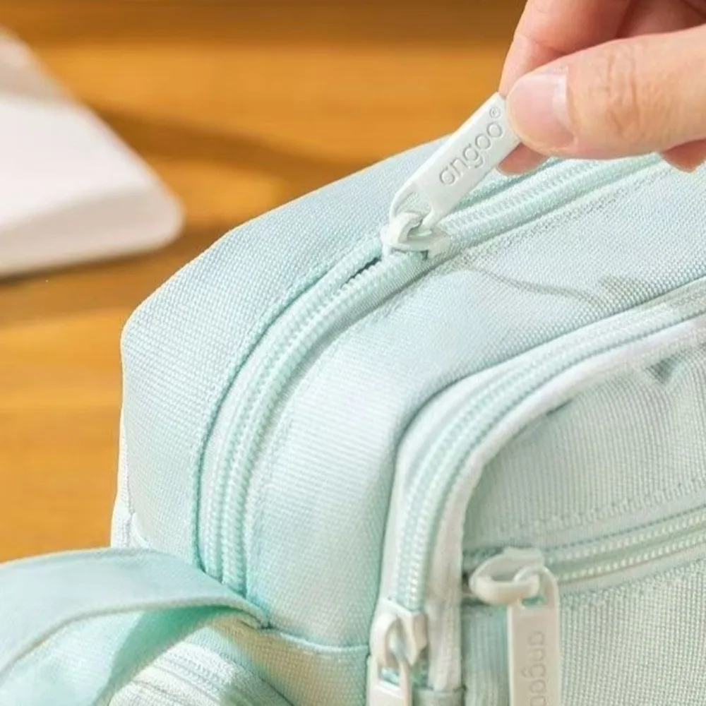 Large Capacity Pencil Case Three-Layer Multi-Functional Stationery Box Zipper Closure Portable Design