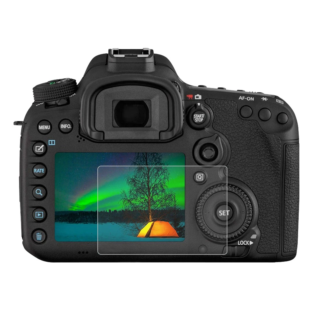 PULUZ 2.5D 9H Tempered Glass Film LCD Screen Protector Camera Accessories for Canon EOS 7D Mark II / Nikon V1
