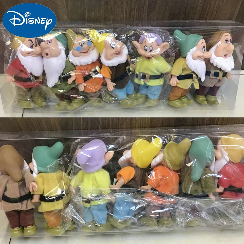 7pcs Disney Snow White And The Seven Dwarfs Action Figure Toys 15cm Statue PVC Dolls Cake Topper Toys For Kids Birthday Gift