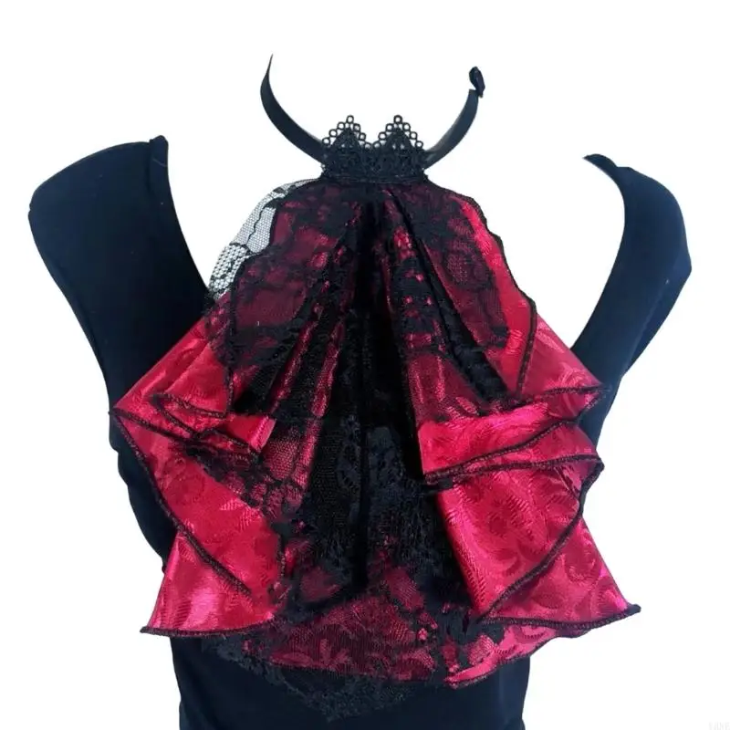 Y3NE Royal CourtStyles Drape Collar Multilayer Colonial Jabot Decorative Collar For Theme Event Formal Occasion Dressingup