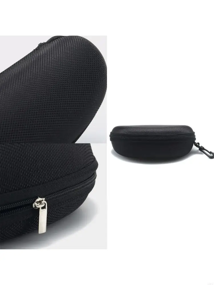 المحمولة أسلوب بسيط الرجال النساء النظارات الشمسية حقيبة التخزين 17x8x6 سنتيمتر أكسفورد القماش الأسود هارد شل حافظة نظارات للاستخدام الداخلي في الهواء الطلق