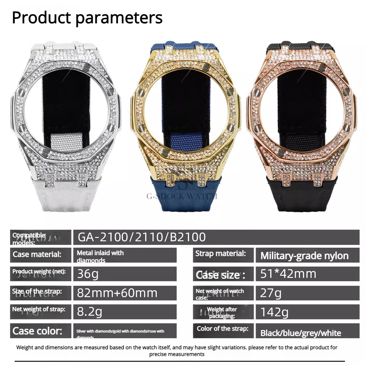 For Casio G-SHOCK 5611 farm Oak GA2100 GA-2100 GA-B2100 GA-2110 Mod Kit Nylon leather strap Metal case bezel watch band parts