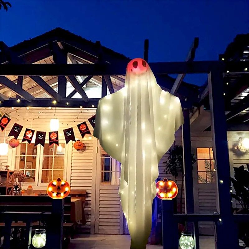 

Halloween Decoration 130CM Glowing White Ghost Hanging Ghost Pendant Patio Decoration Outdoor Party Decoration Props