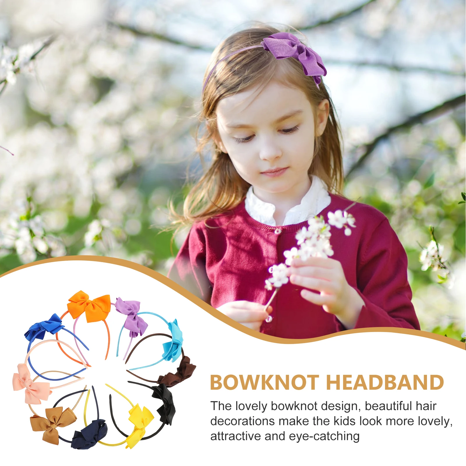 

10pcs Bowknot Headb s Kids Lovely Headdress Birthday Hairb Party Favors Decor Child Scarf Photo Prop Adorable Hair Accessories