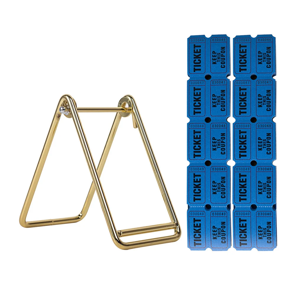 

1000Pcs Raffle Ticket Set Gold Stand Dispenser for Carnival Fundraiser Auction Event DIY Name Address Blank Colored Rolls