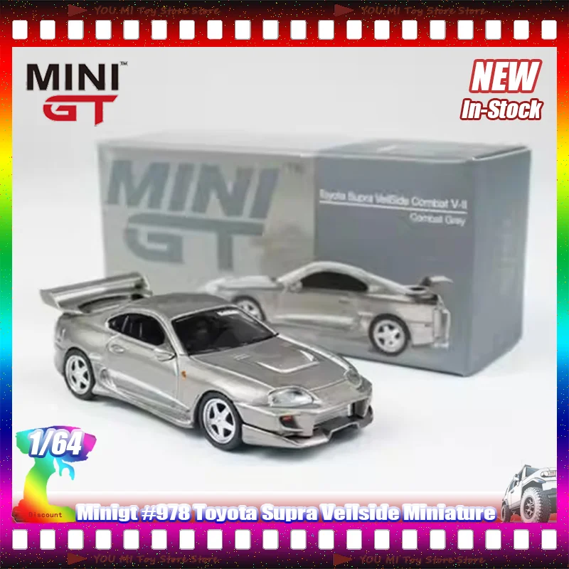 Nuevo en stock Minigt 1:64 # 978 Toyota Supra Veilside aleación modelo de coche fundido a presión juguetes coleccionables personalizados regalo adorno en miniatura