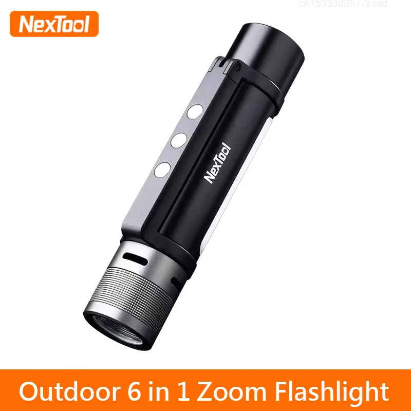 Nextool Outdoor 6 in 1 Zoom Flashlight Multifunction Portable Sound Light Alarm 1000lm Waterproof 2600mAh LED Flashlight