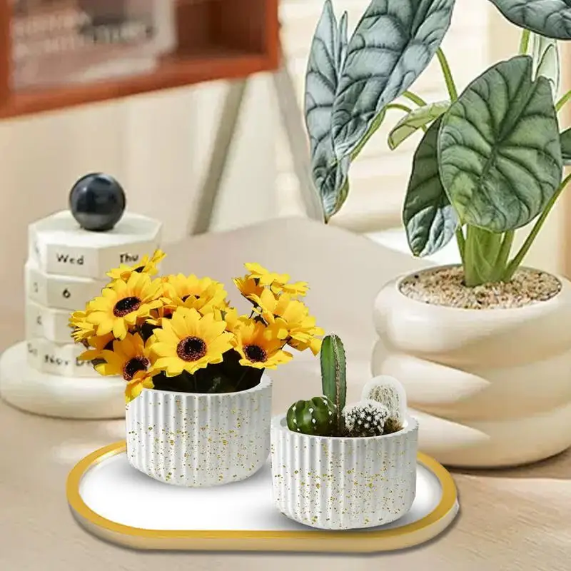 

Clay Mold Concrete Candle Jar Mold Concrete Candle Jar Mold With Lid 4x Succulent Striped Planter Vase Cement Clay Mold For