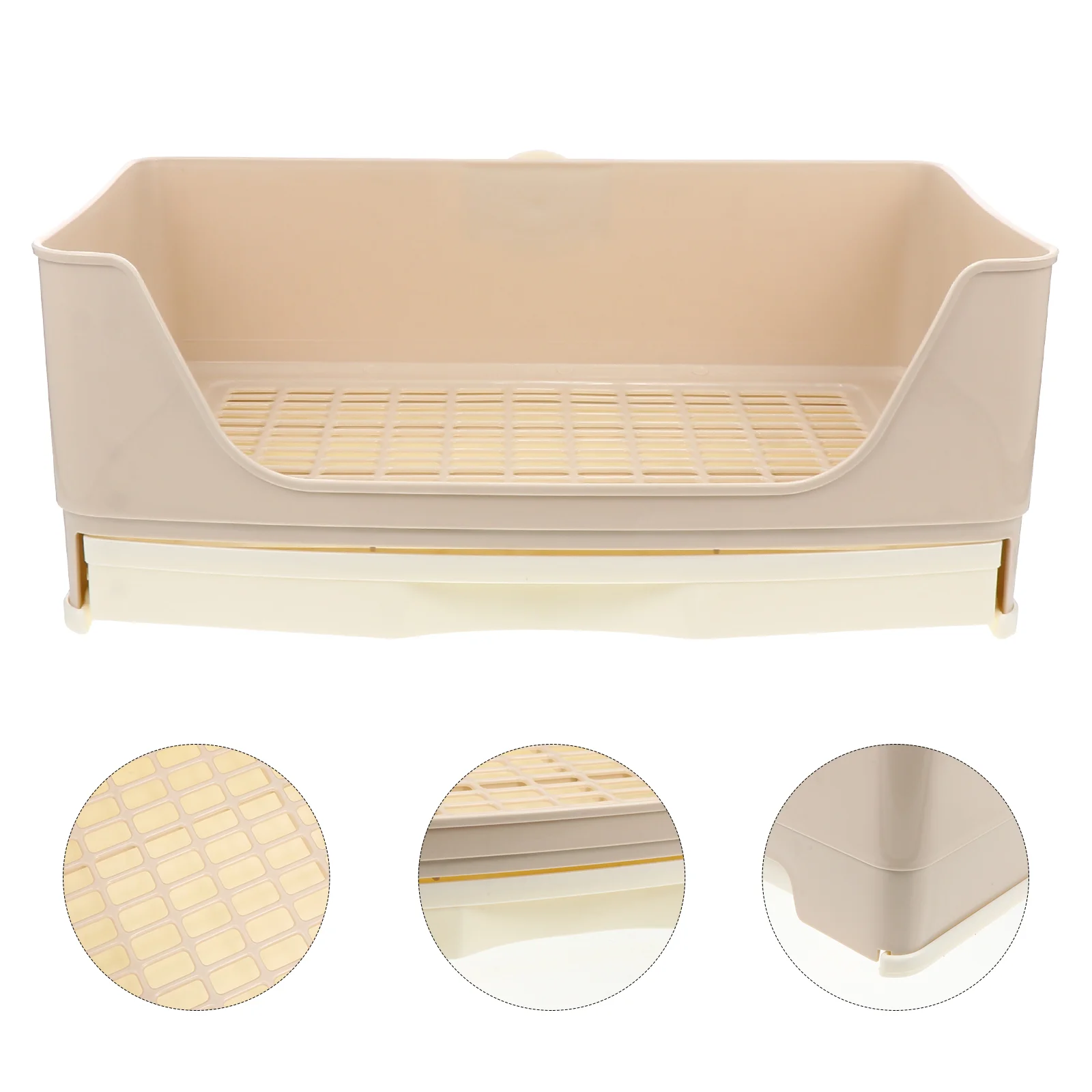 

Pee Rabbit Toilet Guinea Pig Potty Training Particles Small Animal Bedding Beige Bunny