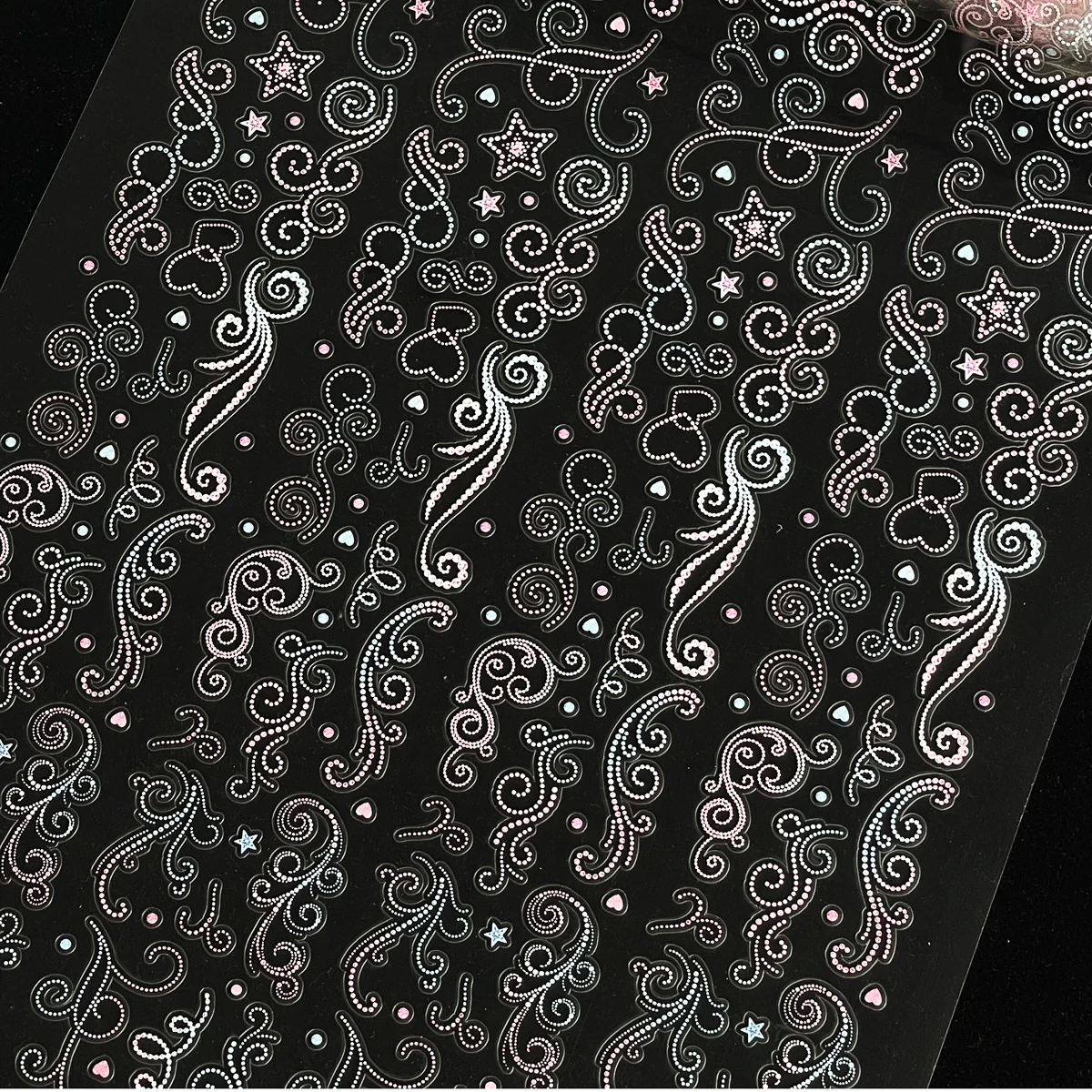 WAKAWAKA Transparent PET Sticker Roll Silver Foil Pre-Cut 4 Pattern Options 6cm x 3.5m for Scrapbooking Journal Card Decor