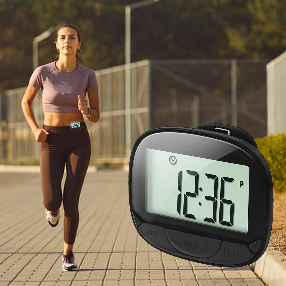 عداد الخطى بمشبك، عداد الخطوات، شاشة رقمية، متتبع خطوات بسيط، شاشة كبيرة متعددة الوظائف للرياضات الخارجية #2