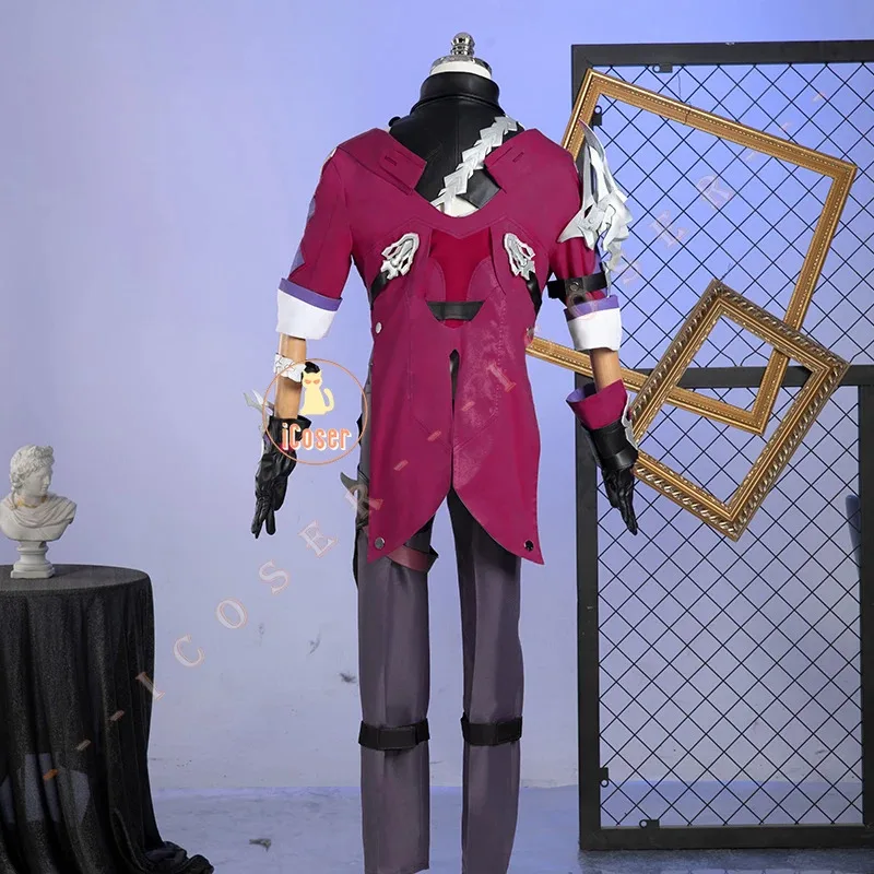 

asdh8@Sampo Koski Cosplay Costume Wig Honkai Star Rail Game Uniform Earrings Underworld Belobog Wildfire Mercenary Halloween Men