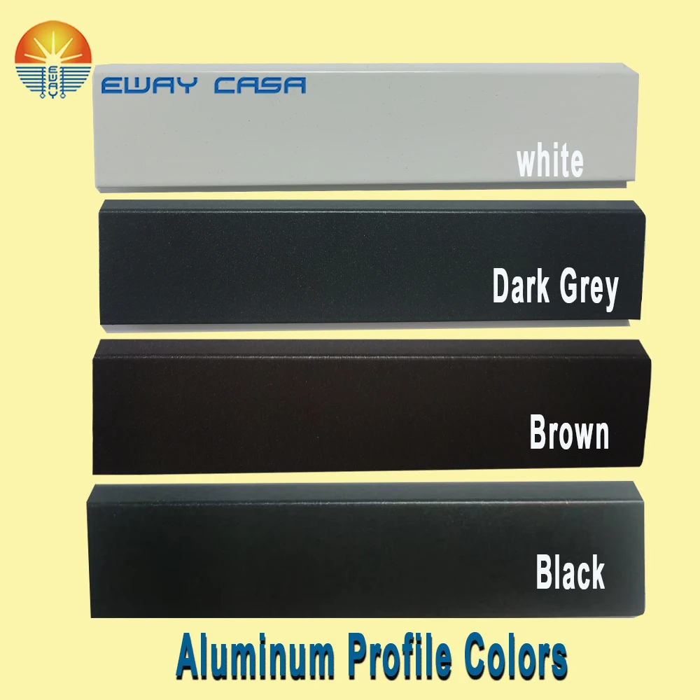 All-in-One Solar Motorized Skylight Shades Aluminum Profile Color Options