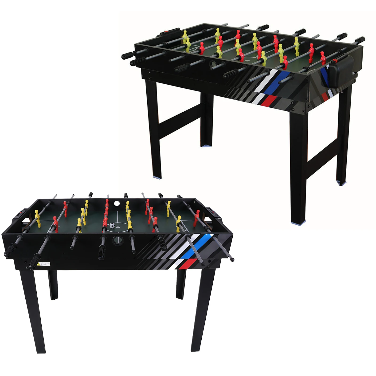 

4-In-1 Foosball Table Combo Set with Football Billiards Ice Hockey Table Tennis Convertible Game Table Wear Resist for Kids Gift