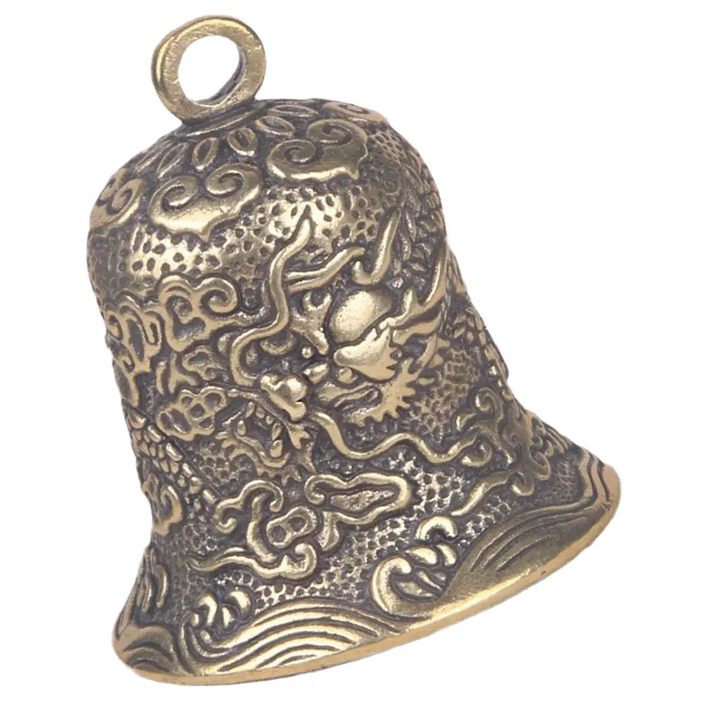 

Dragon Pattern Mini Brass Bell Charms for DIY Crafts Keychains Jewelry Making Embossment Decor Vintage Style Pendants