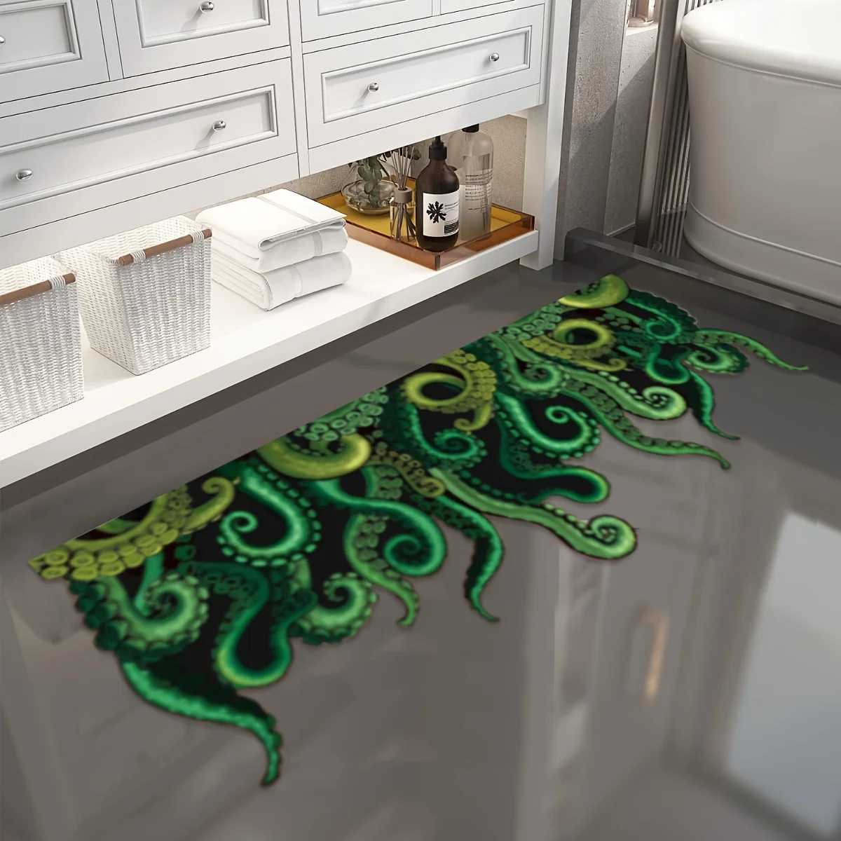 Welcome Mat Front Door Tentacle Microfiber Octopus Claw Mat Absorbent Bathroom Anti-slip Mat Entrance Bathroom Non-slip Mat