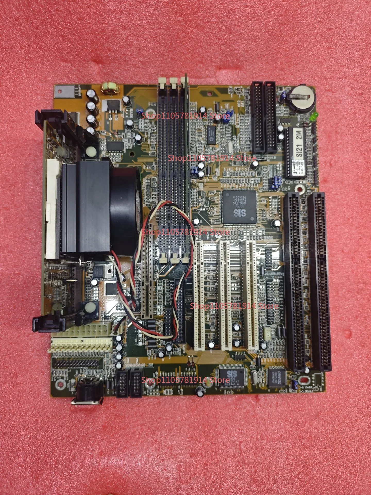 For TL-S121-2M Old Main Board, Support Slot1 Interface, with Celeron CPU and Memory Stick