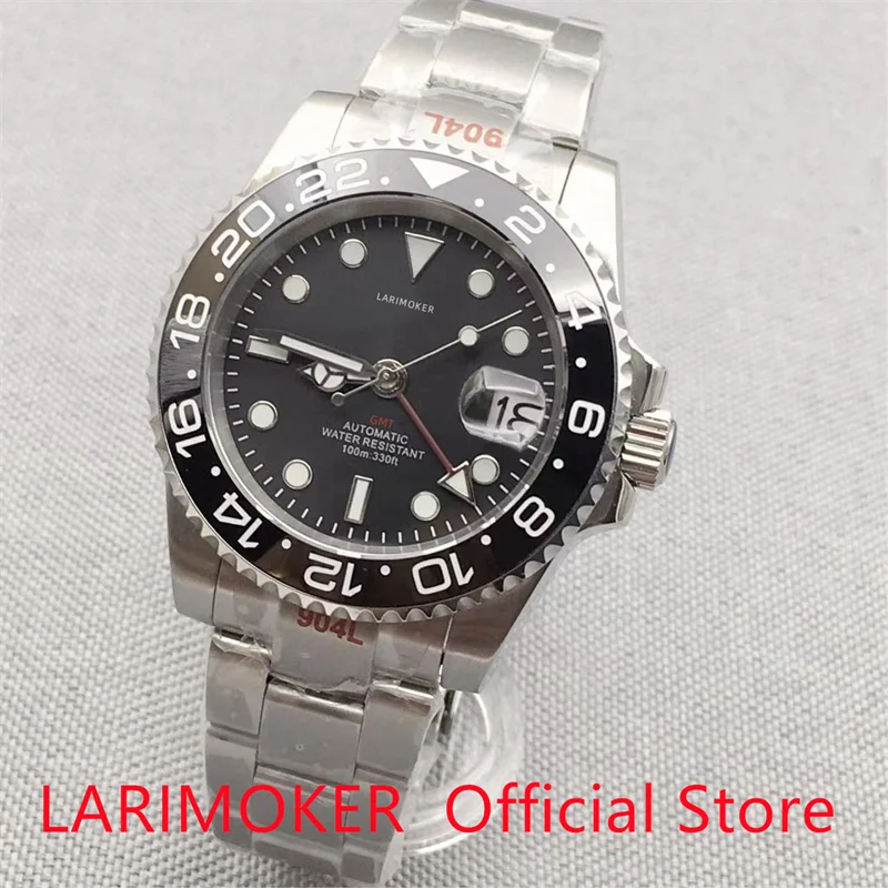 

LARIMOKER 40mm /43mm NH34A(GMT) DG3804(GMTt) Automatic Men Watch Jubilee Bracelet Sapphire Glass10ATM waterproof 10ATM waterpro