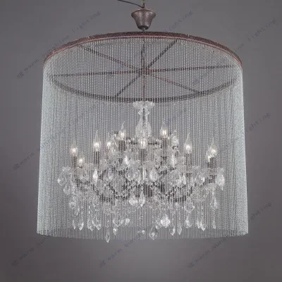 Modern Vintage Crystal Chandelier Lighting Rustic Candle Chandeliers Pendant Hanging Light for Home Hotel and Restaurant Decor