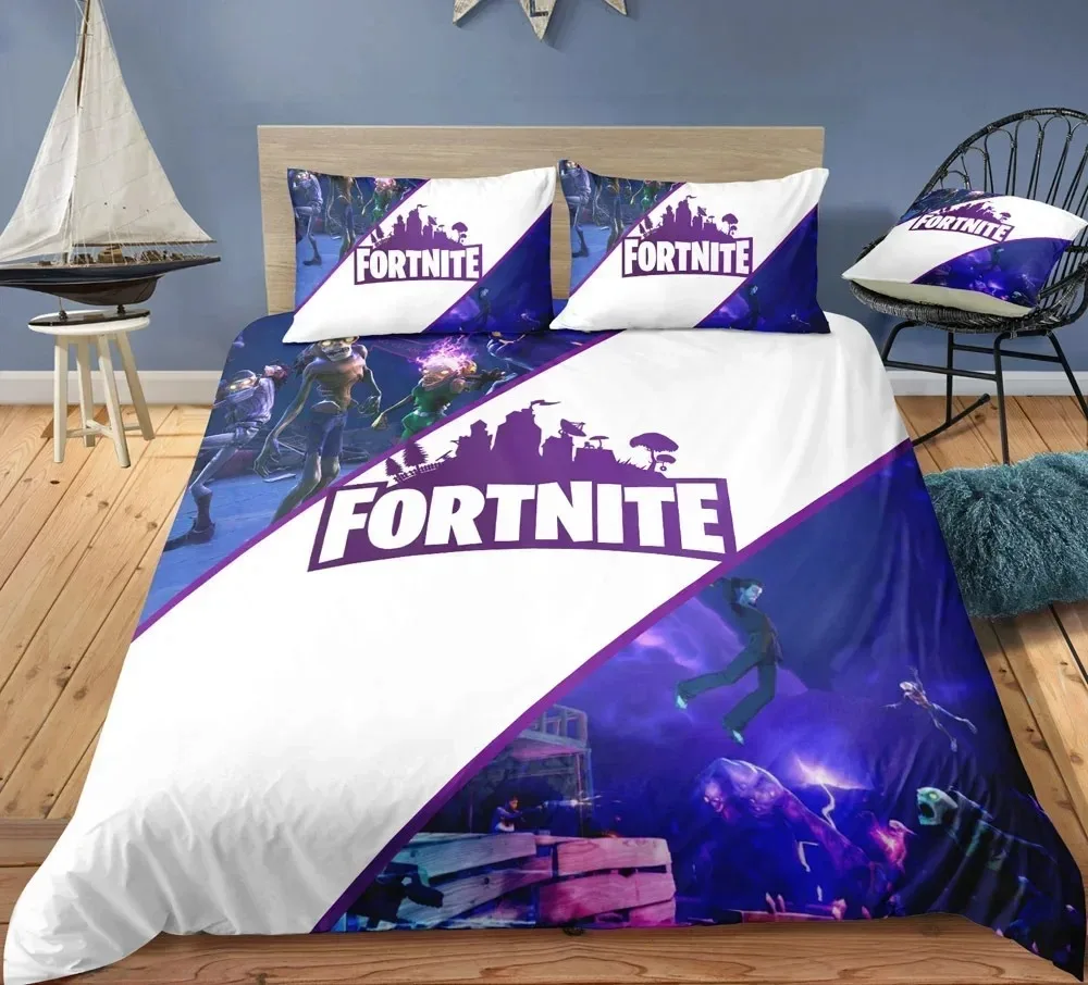 

3D printed F-fortnite Bedding Sets,exquisite Anime bed supplies set duvet cover bed comforter set bedding set