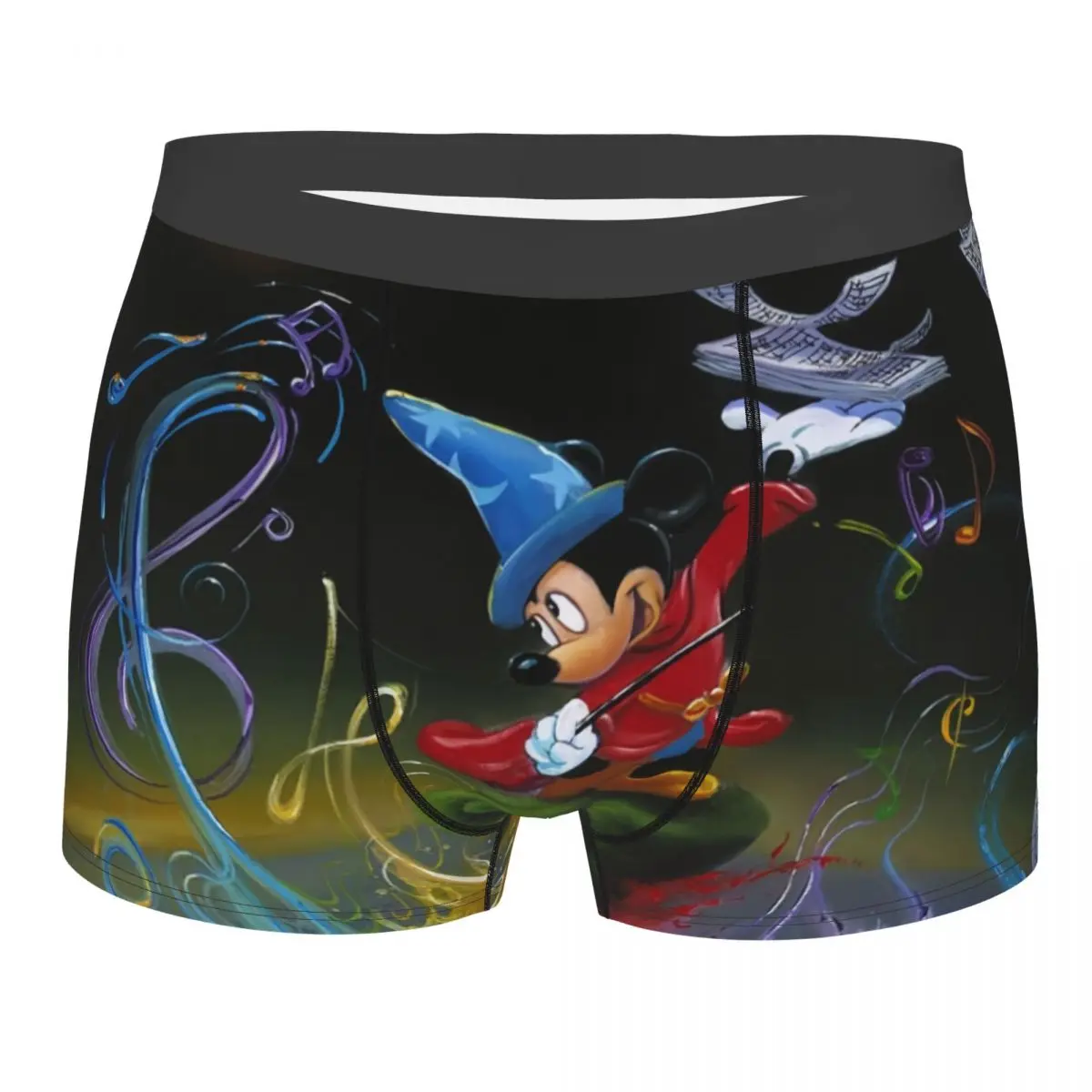 

Custom Fantasia Movies Mickey Mouse Anime Music Underwear Men Breathable Boxer Briefs Shorts Panties Soft Underpants For Male