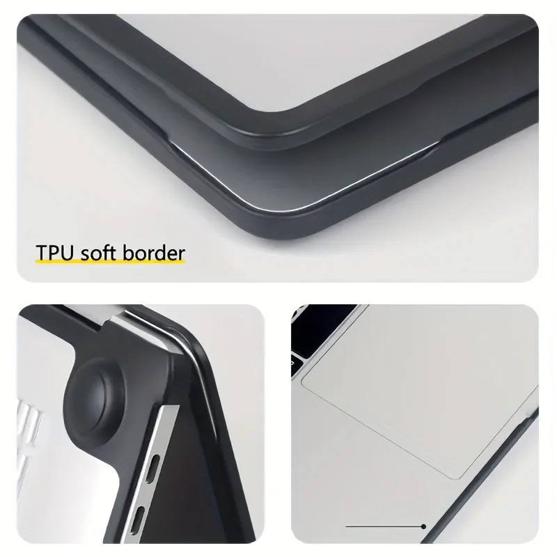 2025 New Case For MacBook Pro 14 inch M5 Air 13 M4 Case, Soft-Edge TPU Laptop Cover&Keyboard Cover&Screen Protector For Air 15''