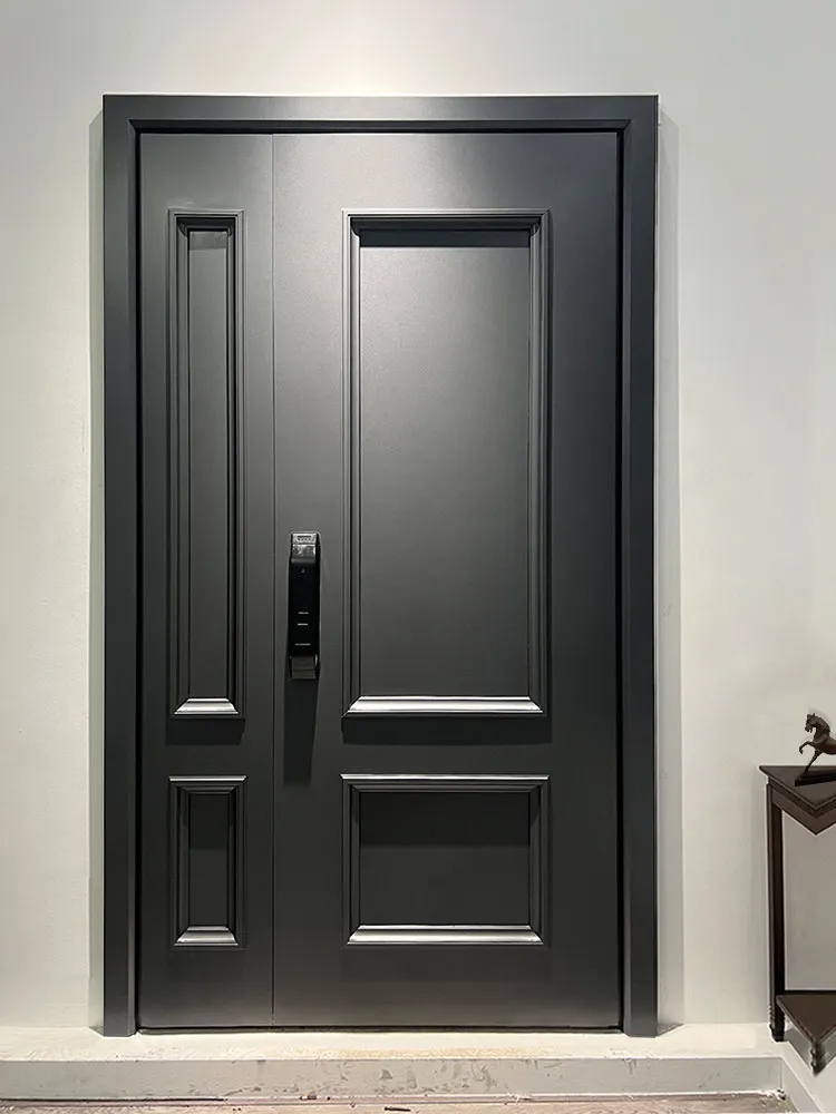 Custom Explosion-Proof Cast Aluminum Villa Entrance Door Modern Luxury Entryway Door