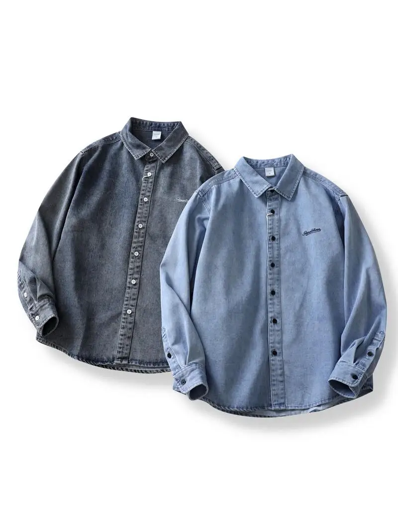 

Waed Cotton Casual Workwear irt Men's Faion Outerwear Long Sve Denim irt Spring New Sle Pure Cotton Breathable
