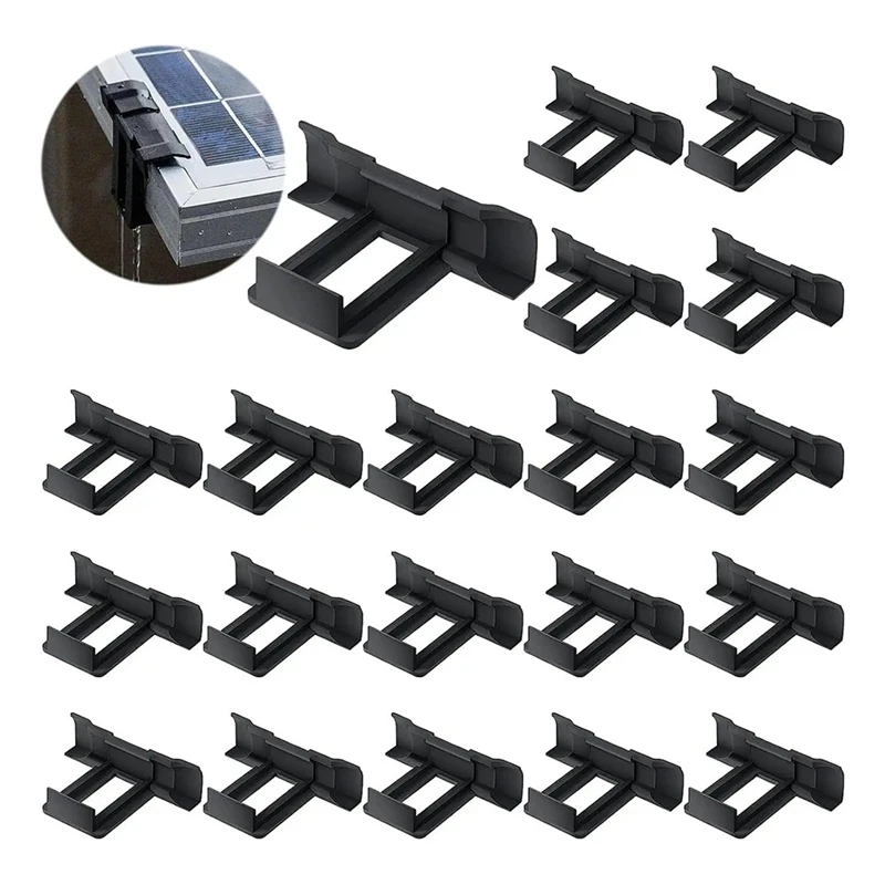 50PCS แผงพลังงานแสงอาทิตย์ระบายน้ําคลิปพลังงานแสงอาทิตย์แผงระบายน้ําคลิปอัตโนมัติลบฝุ่นน้ํานิ่ง